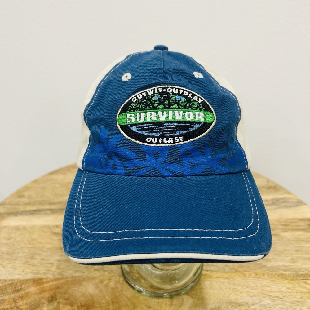 SURVIVOR CBS TV Show Outwit Outplay Outlast BLUE Baseball Hat Cap One Size